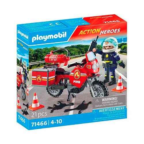 PLAYMOBIL Action Heroes Moto de Bomberos