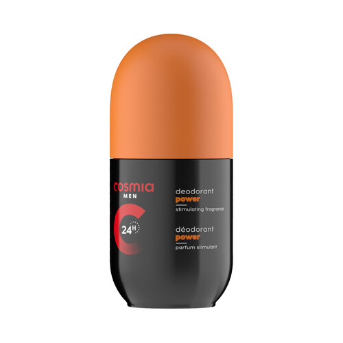COSMIA Desodorante roll-on para hombre con fragancia estimulante y protección anti-transpirante de hasta 24 horas COSMIA 50 ml.