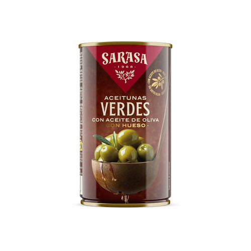 SARASA Aceitunas verdes con aceite de oliva SARASA 185 gr.
