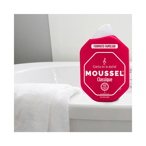 MOUSSEL Gel para baño o ducha con aceites esenciales naturales MOUSSEL Classique 900 ml.