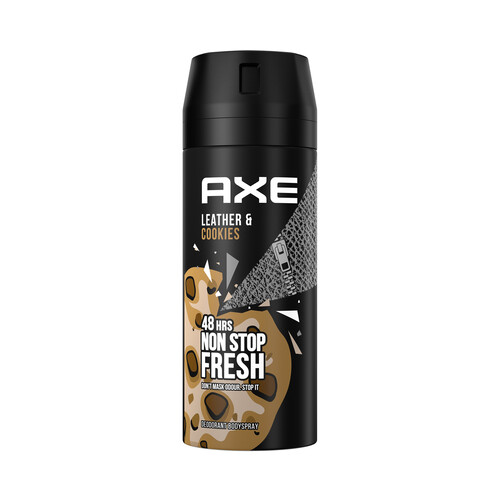 AXE Leather & cookies Desodorante en spray para hombre con protección antitranspirante hasta 48 horas 150 ml.