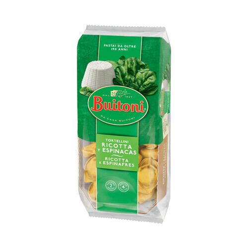 BUITONI Tortellini de pasta fresca, rellenos de una exquisita mezcla de queso Ricotta y espinacas BUITONI 230 g.