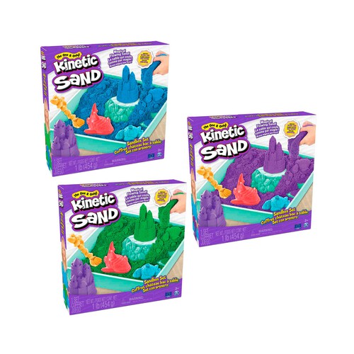 KINETIC SAND sandbox set surtido + 3 años.