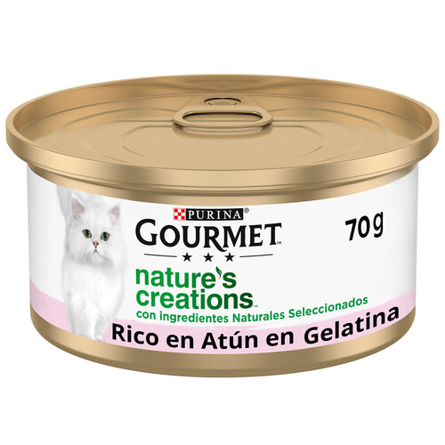 PURINA Gourmet Alimentación para gatos húmeda en formato lata, sabor atún con gambas, 70 g 