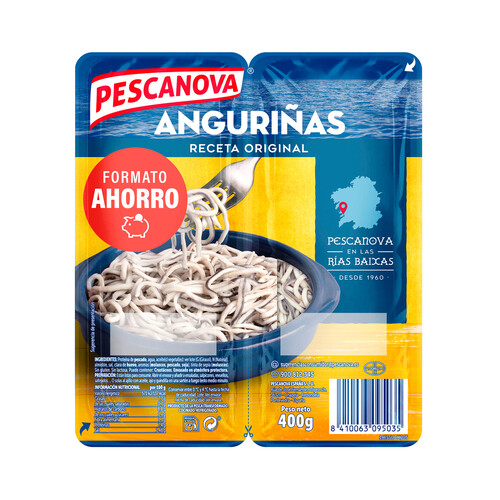 PESCANOVA Sucedáneo de angulas Anguriñas 400 g.