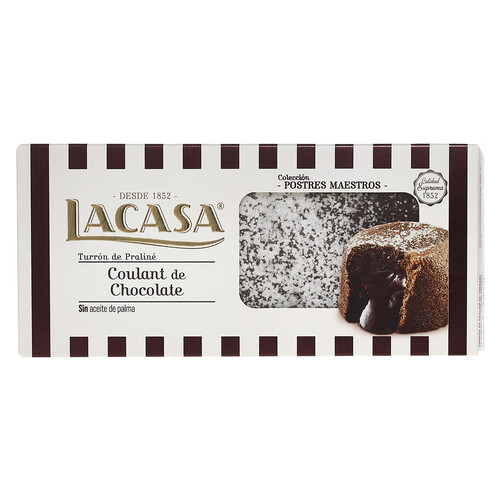 Turrón de coulant de chocolate LACASA 230 g.