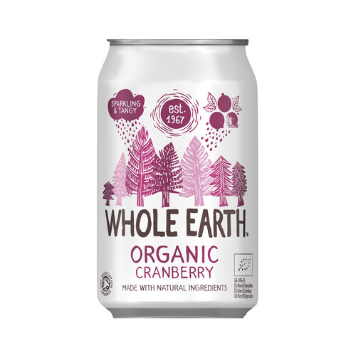 WHOLE EARTH Refresco bio sabor arándanos, 330 ml.