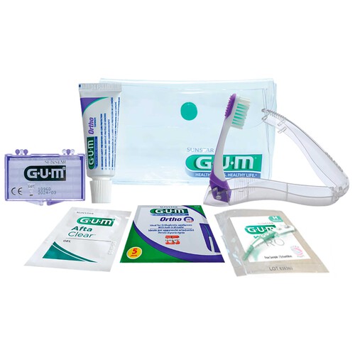 GUM Ortho Kit de viaje para ortodoncia fija. 