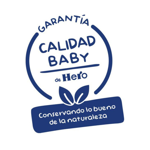 HERO Baby Tarrito con textura suave de guisantes tiernos con jamón, a partir de 6 meses 235 g.