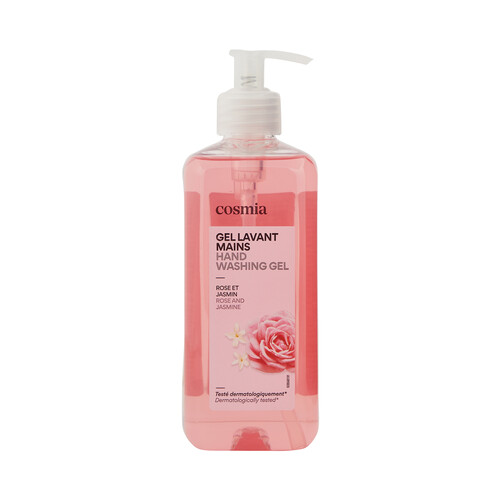 COSMIA Jabón de manos líquido con aroma a rosa y jazmín 500 ml.