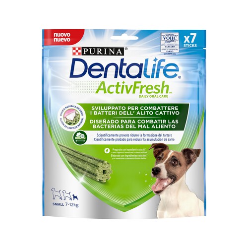 DENTALIFE Snack dental perros 7 a 12 kg PURINA DENTALIFE ACTIVFRESH 4 uds.