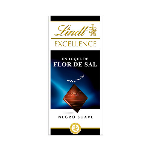 LINDT Excellence Chocolate negro con un toque de sal marina pack ahorro 2 uds 100 g.