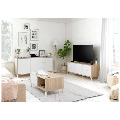 Mueble de TV de 2 puertas y 2 cajones, FORES.