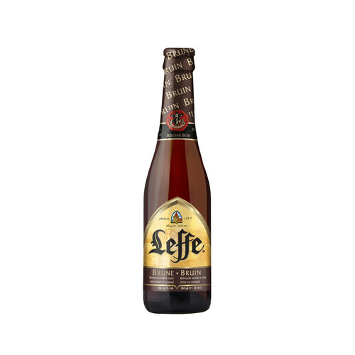 LEFFE BRUNE  Cerveza tipo abadía Belga botella 33 cl.