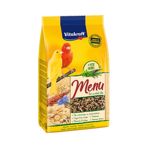 VITAKRAFT Alimento para pájaros, menú canarios VITAKRAFT 1 kg.