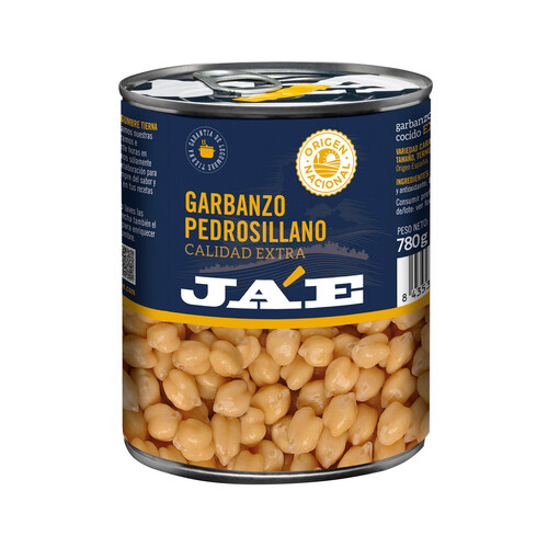 JAE Pedrosillano Garbanzos cocidos calidad extra, 500 g.