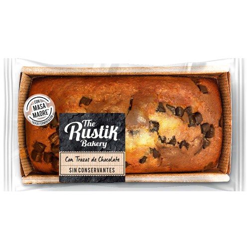 Bizcochos con trozos de chocolate, sin conservantes THE RUSTIL BAKERY 240 g.