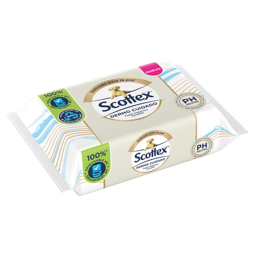 SCOTTEX Toallitas higiénicas para pieles delicadas 66 uds.