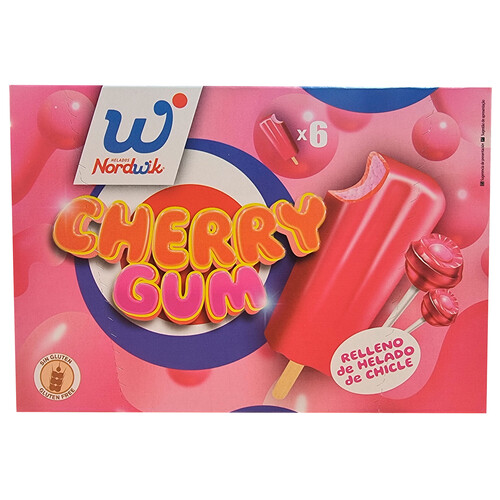 NORDWIK Polos cherry gum 390 g.