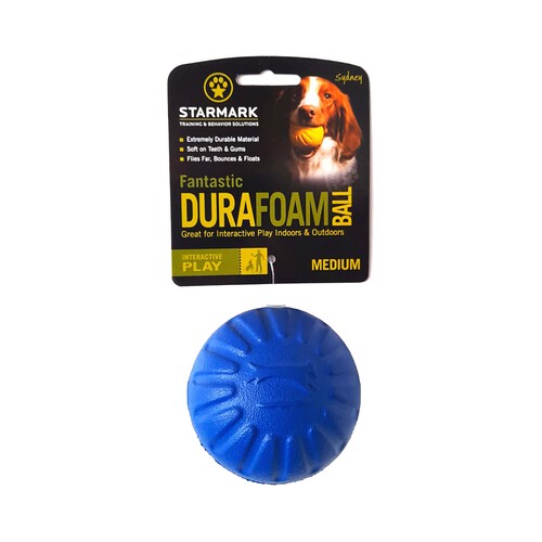 STARMARK Durafoam  Pelota ligera y resistente para jugar con el perro talla M 7cm.