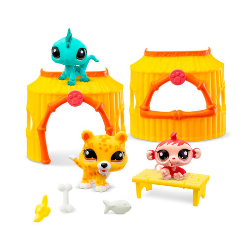 Tiki Jungle Set de 3 mascotas + accesorios LITTLEST PET SHOP +4 años.