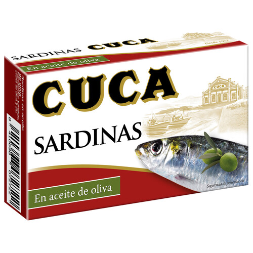 CUCA Sardinas en aceite de oliva lata de 85 g.