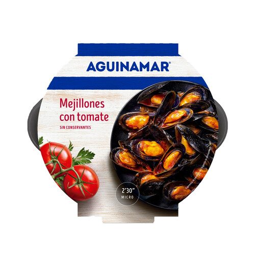 AGUINAMAR Mejillones en salsa de tomate 500 g.