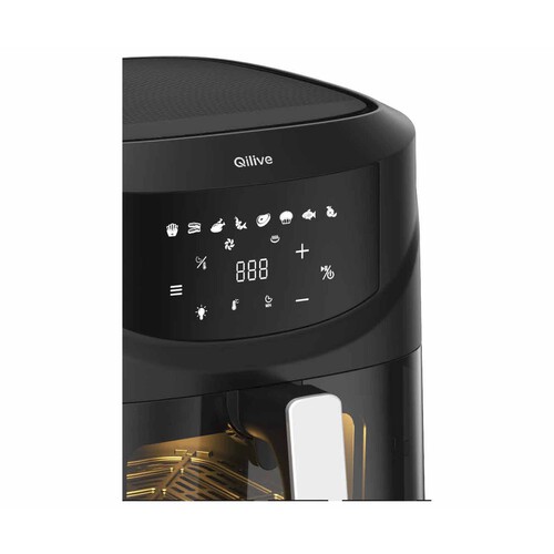 Freidora de aire, 7,6L, 2000W, QILIVE Q.5582 AIR FRYER XL, ventana, 8 programas.