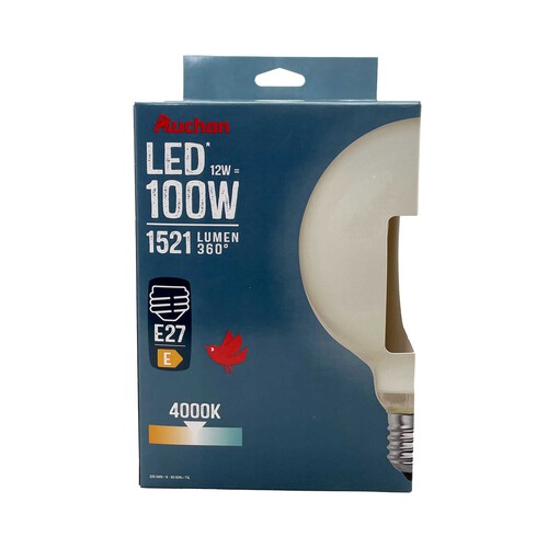 Bombilla Led E27, 12W=100W, luz blanca, 1521lm, PRODUCTO ALCAMPO.