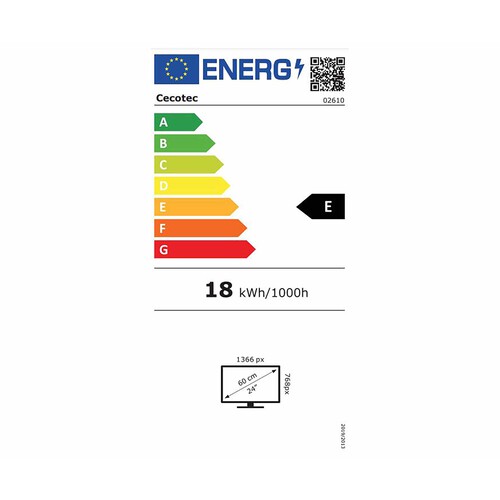 TV LED 60,9cm (24) CECOTEC Series 0024, HD, 1HDMI, color negro.