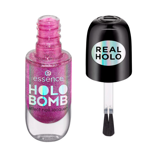 ESSENCE Holo bomb tono 02 Holo moly Esmalte de uñas con pigmentos luminosos y efecto holográfico.