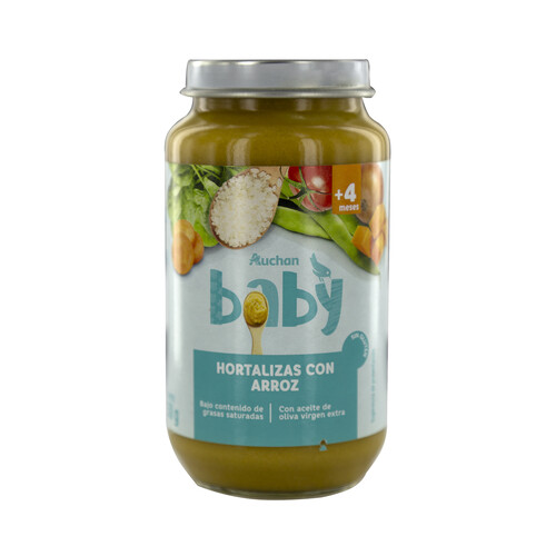 PRODUCTO ALCAMPO Baby Tarrito de hortalizas variadas y arroz, a partir de 4 meses.