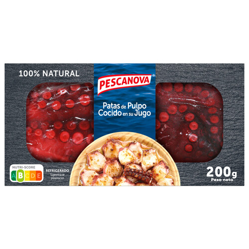 PESCANOVA Pulpo cocinado en su jugo 200 g.