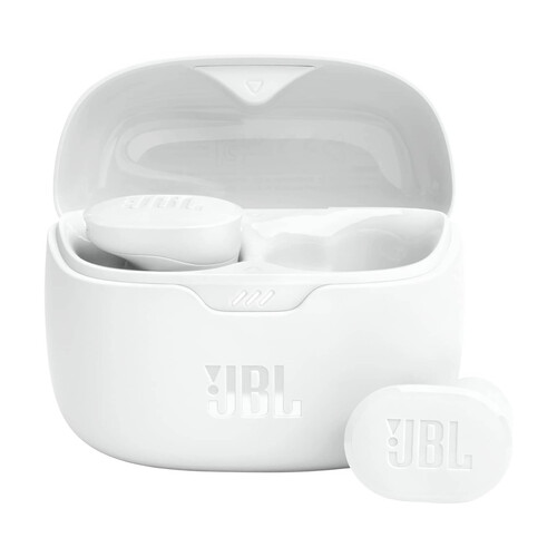 Auriculares Bluetoth intrauditivos JBL TUNE BUDS WHITE hasta 48 horas de autonomía, color blanco.