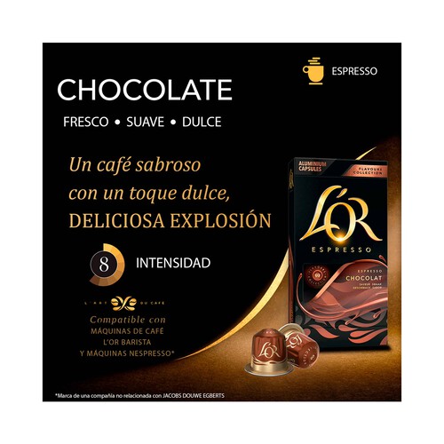 L'OR Café en cápsulas sabor chocolate 10 uds. 