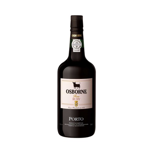 OSBORNE Ruby Vino tinto de Oporto, elaborado en Portugal botella 75 cl.