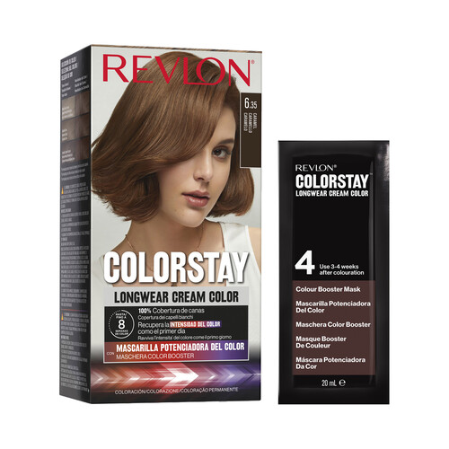 REVLON Coloración permanente tono 6.35 Caramelo REVLON Colorstay.