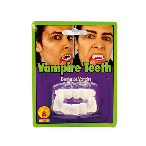 Dientes de vampiro para adulto, modelo Profesional HAUNTED HOUSE 1 unidad.