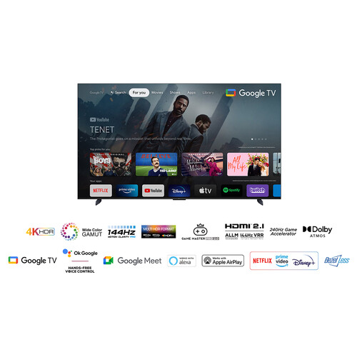 TV LED - TCL 98P745, 98 pulgadas, HDR10, Google TV