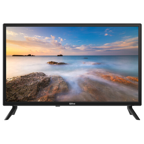 TV LED 60,9cm (24) QILIVE Q24H241B, HD, color negro.