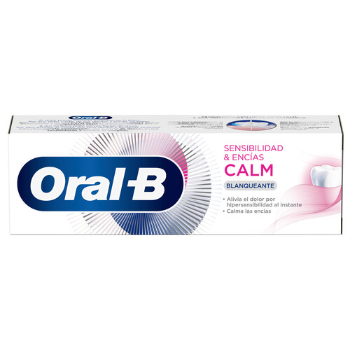 ORAL-B Pasta de dientes blanqueante y protectora de encías y sensibilidad ORAL-B Calm 75 ml.