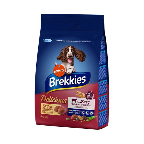 BREKKIES Comida para perros adultos Tender & Delicious BREKKIES Affinity 3 kg.