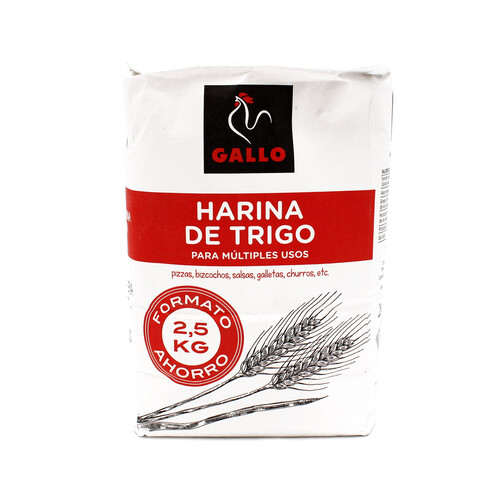 GALLO Harina de trigo, formato ahorro 2,5 kg.