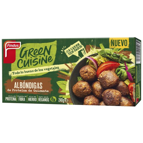 FINDUS Albóndigas de proteína de guisante y especias, sin carne Green cuisine 240 g.