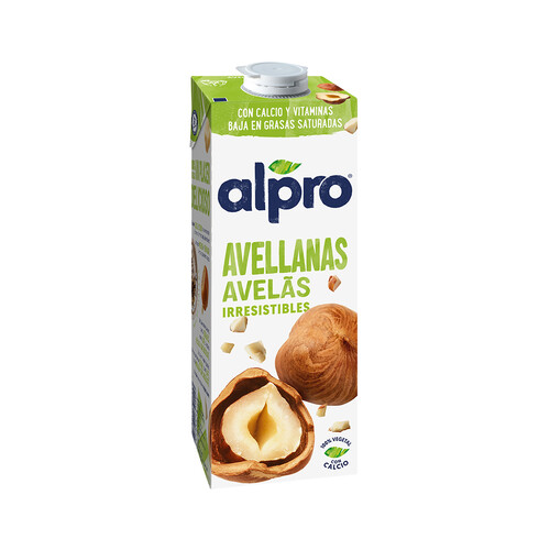 ALPRO Bebida de avellanas, 100% vegetal y baja en grasas saturadas  8 x 1 l.