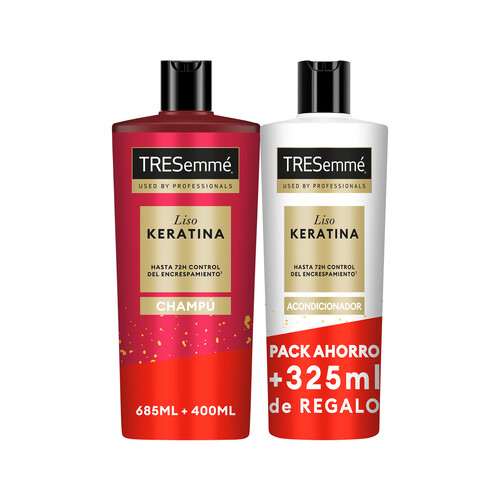 TRESEMMÉ keratina  Pack de champú y acondicionador 685 + 400 ml.