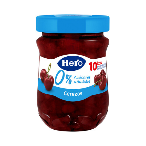 HERO 0% Mermelada de cereza light sin azúcares añadidos 280 g.