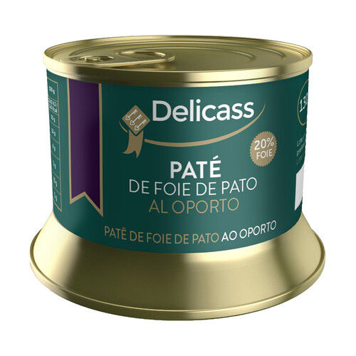 DELICASS Paté de foie de pato al Oporto lata 130 g.