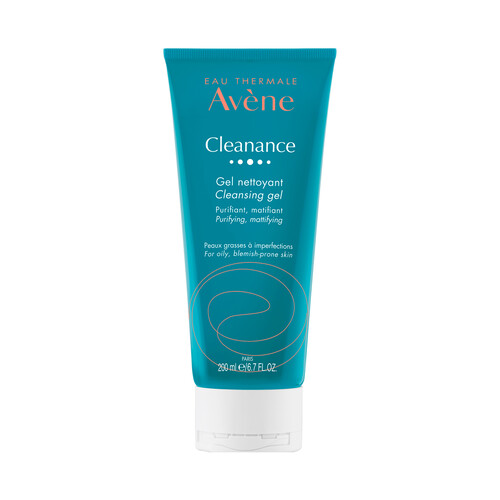 THERMALE AVÉNE Cleanance Gel limpiador, purificante y matificante, para pieles sensibles o con tendencia acneica 200 ml.