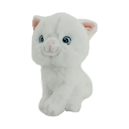 Gatito de peluche 20cm fabricado con materiales sotenibles, ONE TWO FUN ALCAMPO.